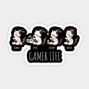 Funny Video Gamer for All Seasons Sticker